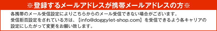 登録するメールアドレスが携帯メールアドレスの方